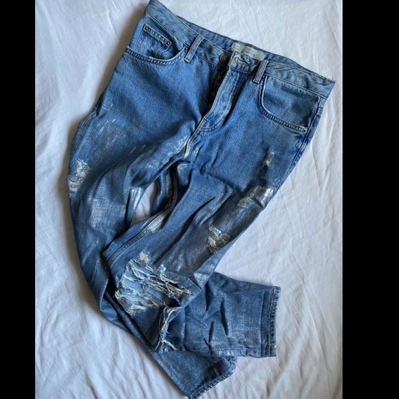 MOTO Metallic Hayden Boyfriend Jeans - Picture 2 of 5